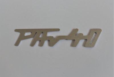 Emblemat PAV 40, nierdzewny