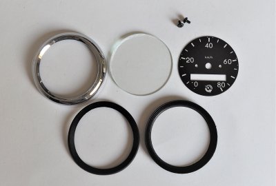 Zestaw naprawczy licznika 80 km/h, czarny, Jawa 50 typ 20/21/23