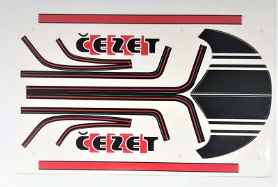 Naklejki czerwono-czarne, CZ 350