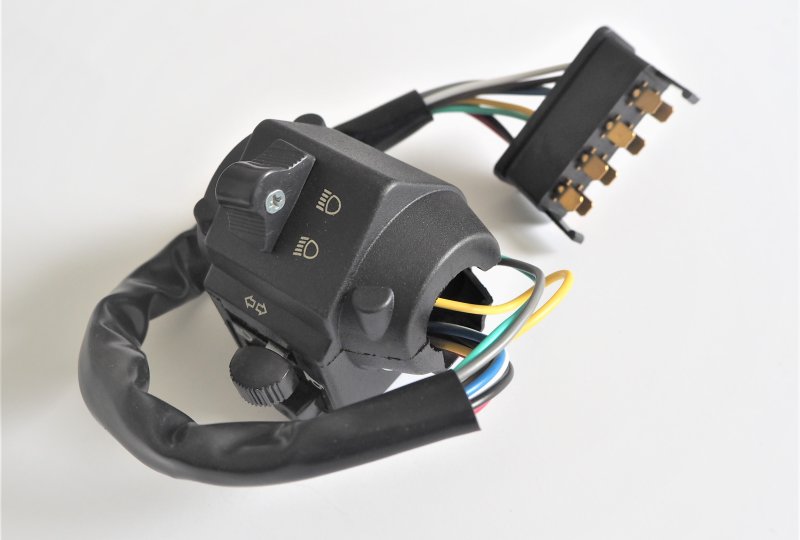 Przełącznik na kierownicę - świateł, kierunkowskazów, klaksonu, lewa strona, plastik, Jawa 634-640-photo1