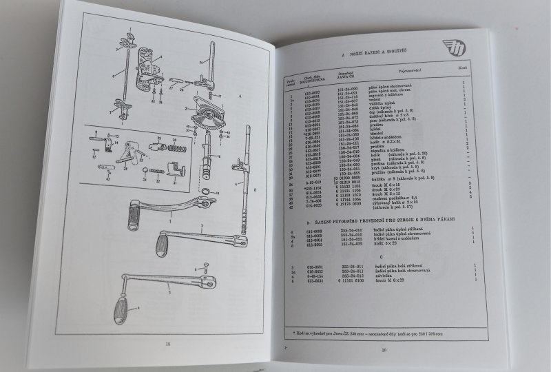 Katalog części zamiennych JAWA-CZ 250 TYP 353/03, 354/03 - J.CZESKI, format A5, 111 stron-photo2