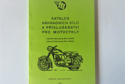 Katalog części zamiennych JAWA-CZ 250 TYP 353/03, 354/03 - J.CZESKI, format A5, 111 stron