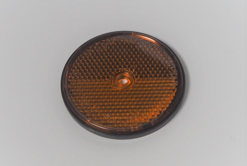 Odblask pomarańczowy na śrubkę 60 mm, plastik, oryginał, Jawa, CZ-photo2