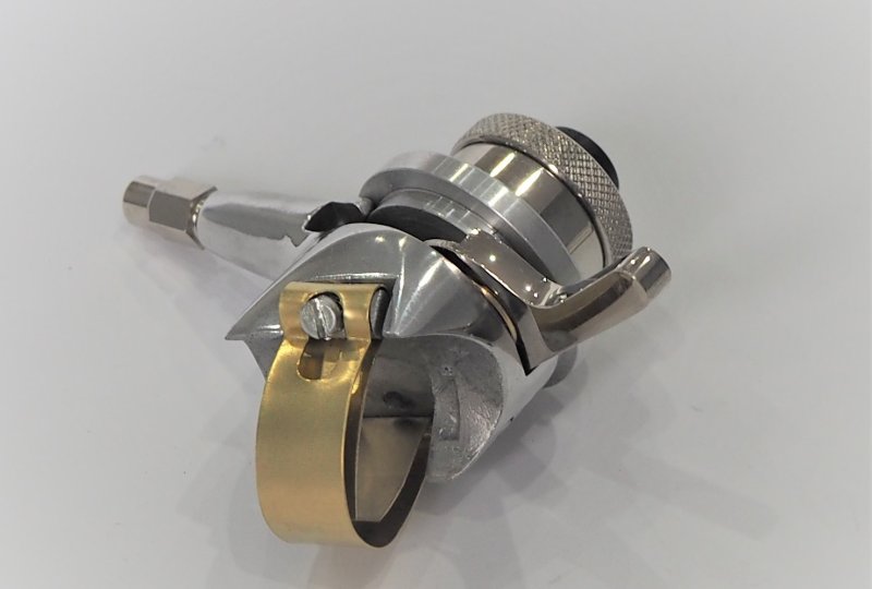 Przełącznik świateł trakcyjny + klakson BOSH na kierownicy, nikiel, aluminium, Jawa SV, OHV-photo2