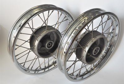 Koła - komplet, przednie, tylne, Jawa 250/350 Panelka