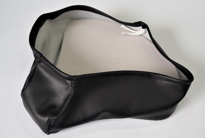 Pokrowiec na siedzenie, czarny, z napisem JAWA, sztuczna skóra, Jawa Babetta 207-photo5