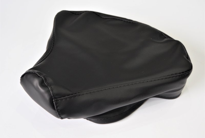 Pokrowiec na siedzenie, czarny, z napisem JAWA, sztuczna skóra, Jawa Babetta 207-photo4