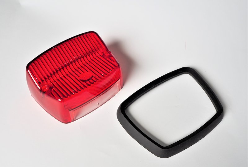 Klosz tylnej lampy z gumą, czerwony, Jawa 634, 90, PAV 41-photo4