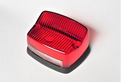 Klosz tylnej lampy z gumą, czerwony, Jawa 634, 90, PAV 41