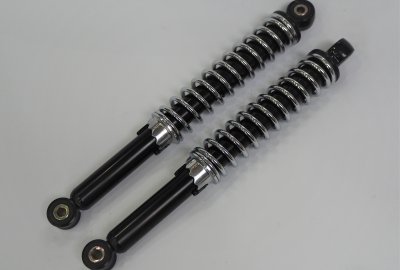 Tylne amortyzatory, 2 szt, czarne / chrom, Jawa Babetta