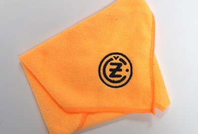 Ściereczka z mikrofibry, 30 X 30 cm, pomarańczowa, logo CZ