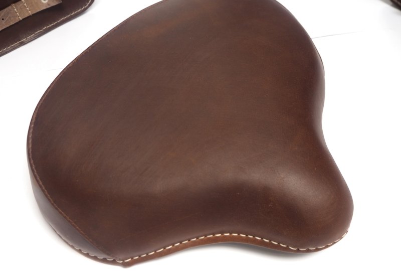 Siedzenie przednie, skóra, ciemny brąz + sakwy, brązowe ciemne, skóra, 220x240x90mm, Jawa Perak, CZ 125/150-photo4