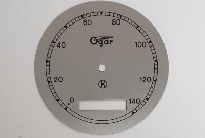 Cyferblat licznika 0-140km/h, Jawa 350 Ogar