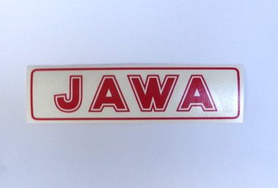Naklejka JAWA, czerwona, 140x35 mm