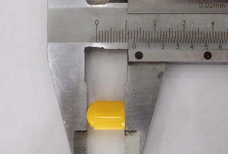 Nakrętka wentylka, plastik, żółta, Jawa, CZ-photo5