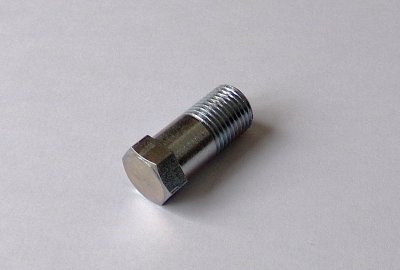 Śrubka przedniego zawieszenia, dolna, M10/1x20mm, klucz 11mm, ocynk, Jawa, CZ