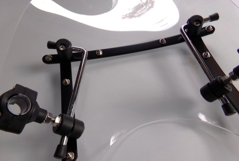 Szyba owiewka, z blachami, duża, nietłukąca, Jawa 300 CL, 350 Perak, 42 Bobber-photo4