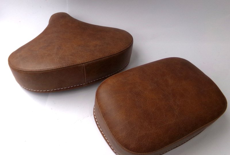 Siedzenie przednie + siedzenie Kanada, retro skóra, brąz, Jawa Perak-photo4