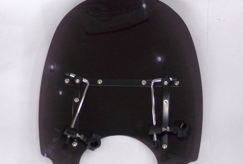 Szyba owiewka, z blachami, duża, nietłukąca, ciemna, Jawa 300 CL, 350 Perak, 42 Bobber-photo2