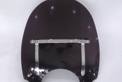 Szyba owiewka, z blachami, duża, nietłukąca, ciemna, Jawa 300 CL, 350 Perak, 42 Bobber