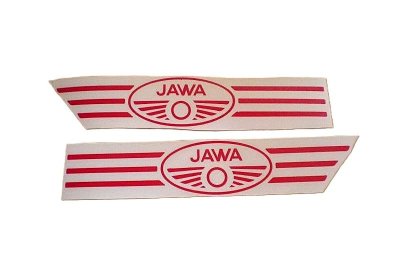 Naklejki JAWA, na zbiornik, 20,5 cm, 2 sztuki, czerwone